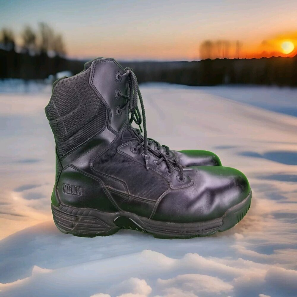 ✅Magnum Stealth Force 8.0 Boots Side-Zip Black Waterproof Composite-Toe Men 10.5